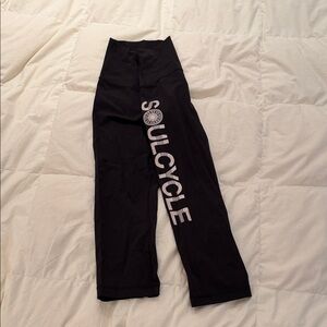 Lululemon Athletica Black Leggings with White SoulCycle Print